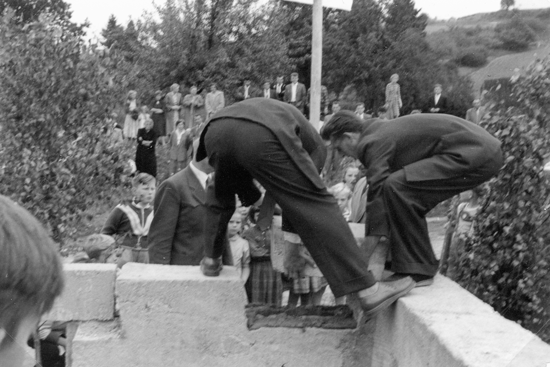 Grundsteinlegung Turnhalle 01.09.1957